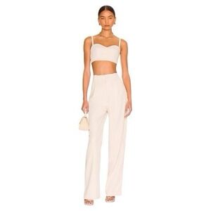 LPA Revolve Baldwin Tapered Trousers Pant Ivory Size XS Elegant